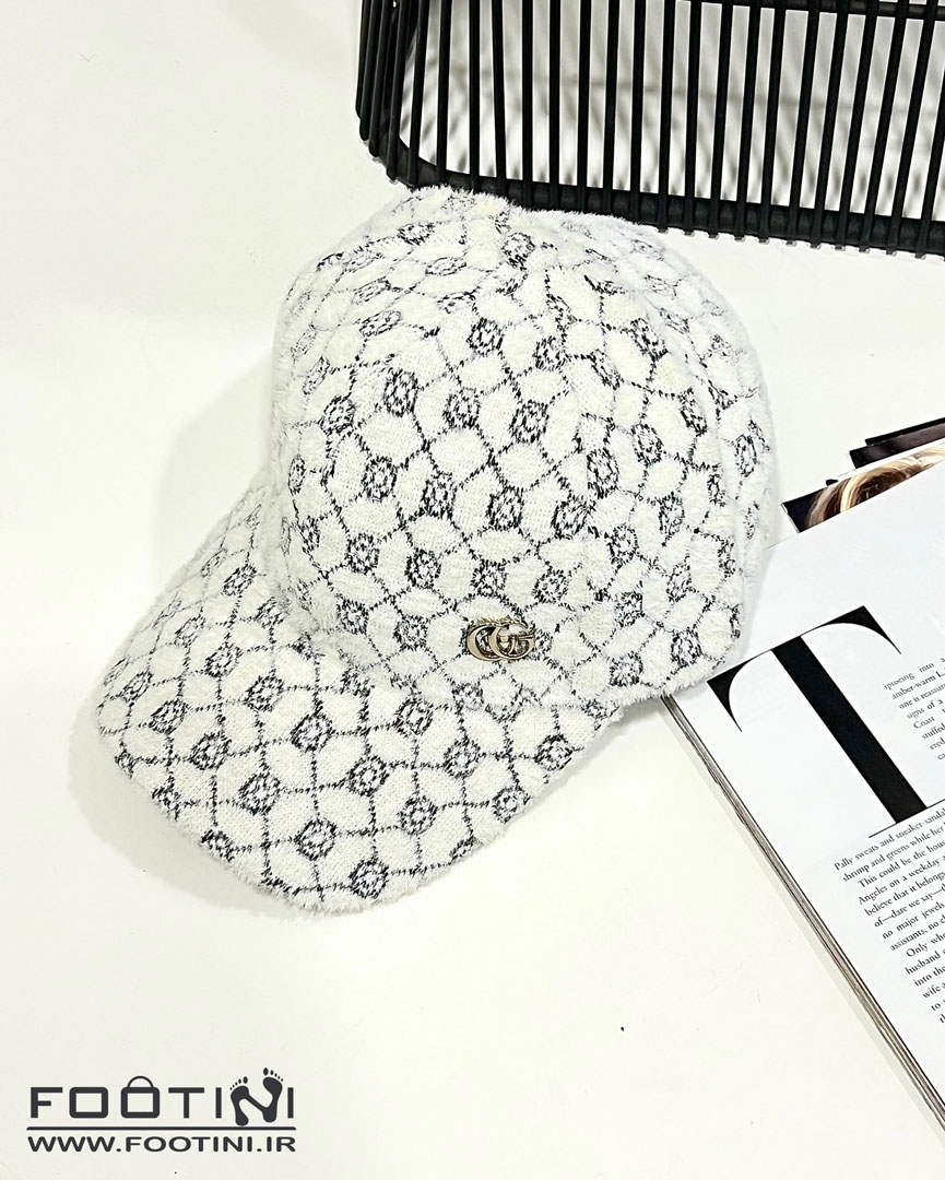 womens-hat-GUCCI-white کلاه کپ مدل موهر - Image 1