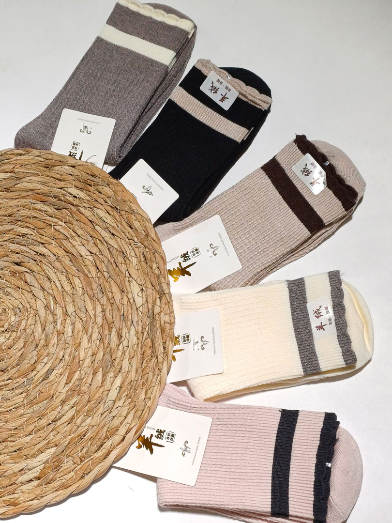 womens-socks-match-chin-dar-footini جوراب زنانه ساقدار کبریتی چین دار ZA-فوتینی