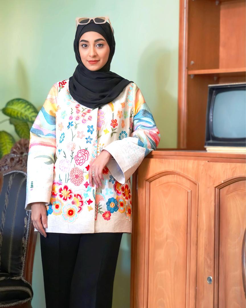 23ab998a-548d-4e4b-b8a8-5b40b000ceab مانتو لینن گلدوزی - Image 1