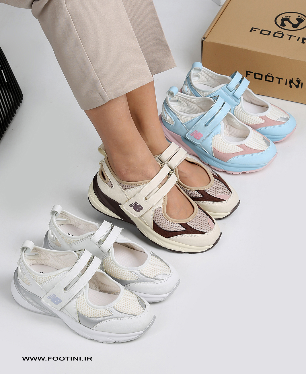 woomans-shoes-082-footini-1 کفش کتونی زنانه تابستانی 082 MBD