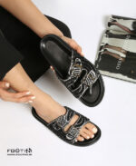 صندل مجلسی طبی زنانه کد 500 LVL-مشکی سفید