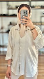 شومیز لینن لمهدار - تصویر 2