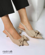 کفش مجلسی دلسا پاشنه 5سانت MR-کرم