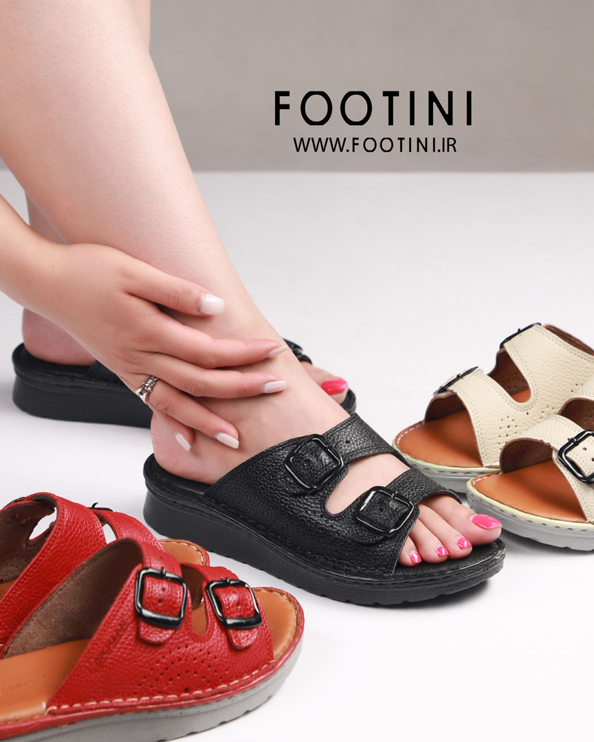 اسلیپر (دمپایی) طبی چرم طبیعی کاملیا