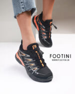 کفش کتونی زنانه سالومون راحتی ورزشی پیاده روی NX80 مشکی نازنجی