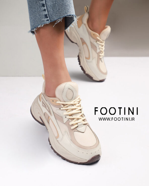 کفش کتونی زنانه Fashion HK کرم