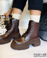 نیم بوت زنانه کد 987 MR-قهوه ای