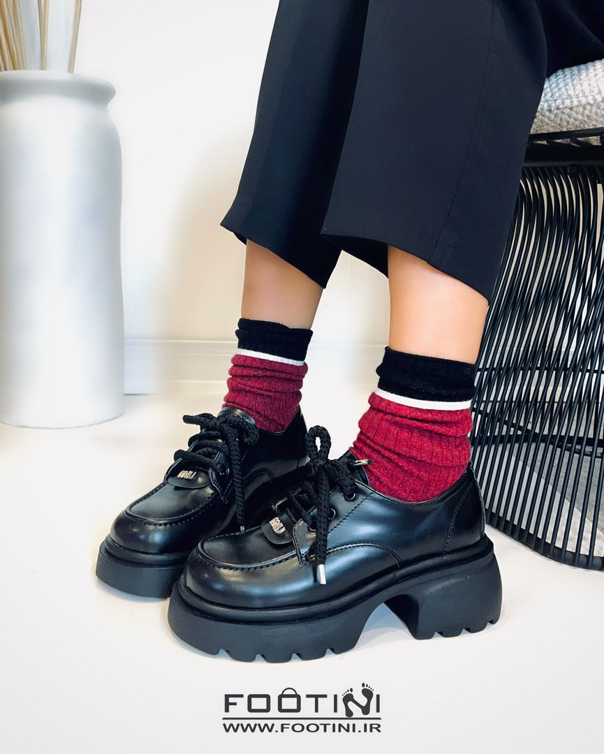 کفش بندی زنانه کد 1004 MIU MIU-مشکی