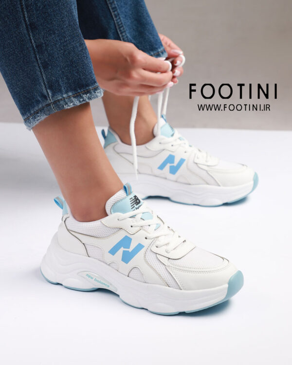کفش کتونی زنانه نیوبالانس کد 374 سفید آبی