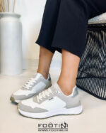 کتونی زنانه zara کد 1165 SR-سفید طوسی