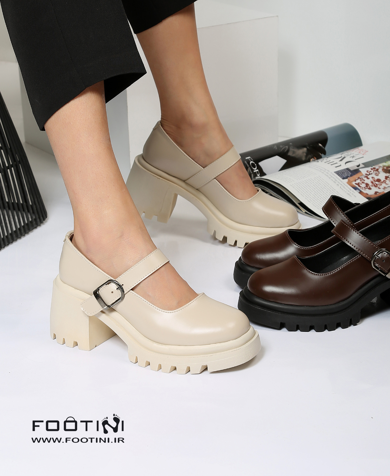 کفش لوفر عروسکی پاشنه 7سانت داکوتا MR