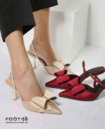 کفش مجلسی زنانه پاشنه 7 سانت پاپیونی کد MR 1012-فوتینی