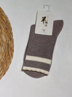 جوراب زنانه ساقدار کبریتی چین دار ZA -طوسی