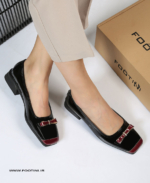 کفش عروسکی پاشنه 3 سانت پاپیونی M.R 1314 - Image 5