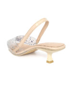 کفش مجلسی نگینی کد1006 پاشنه 5سانت MR-کرم