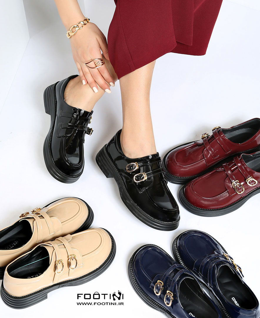 کفش کالج لوفر زنانه LVL two buckles-فوتینی