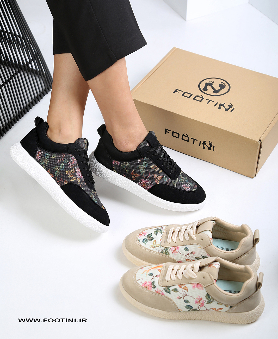 کفش کتونی راحتی گلدار shock