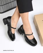 کفش کالج عروسکی چرم طبیعی 632 SHE