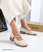 کفش کالج عروسکی چرم طبیعی 632 SHE