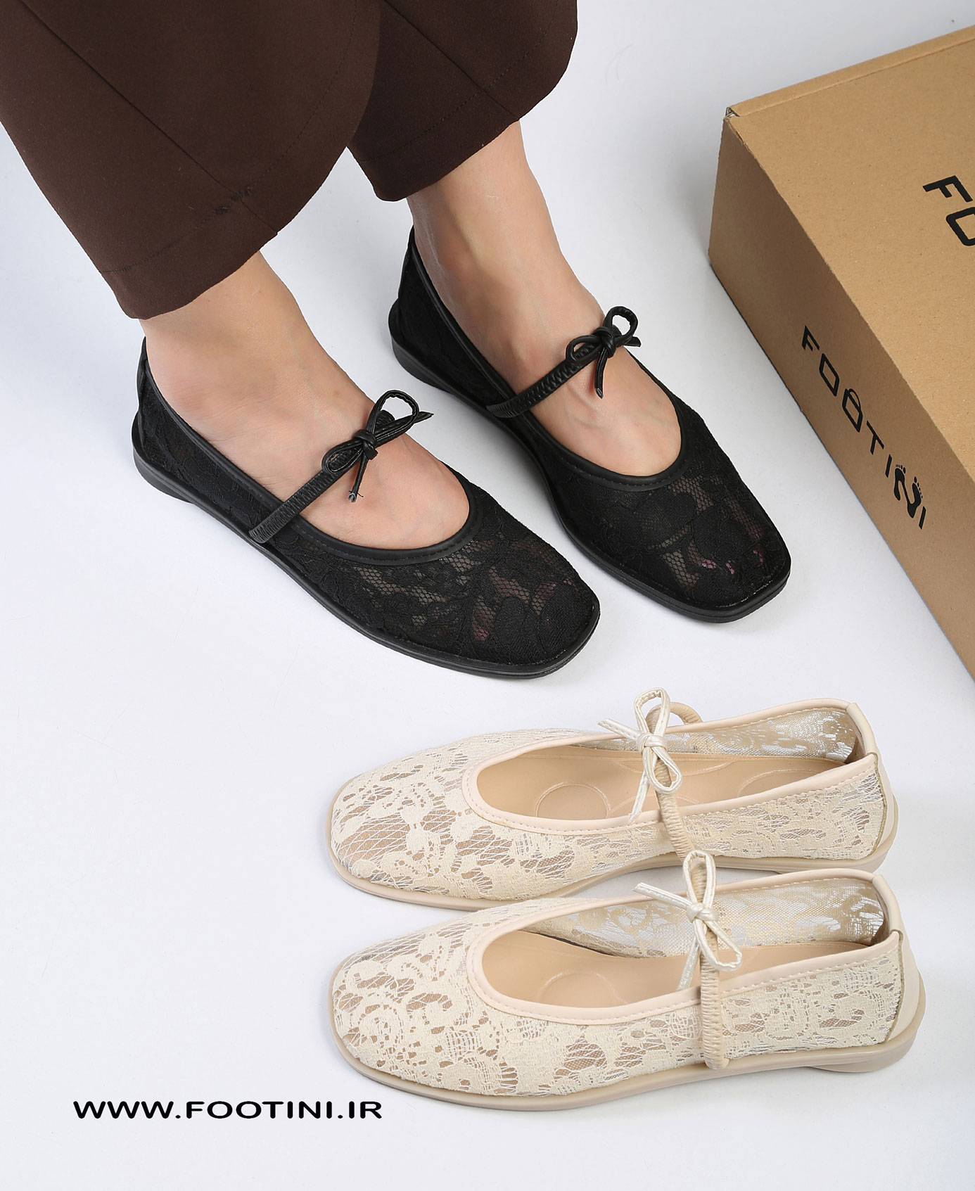 کفش زنانه توری پاپیونی 898 SX